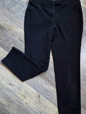 Talbots Black Straight Leg High Waist Pants Sz 8